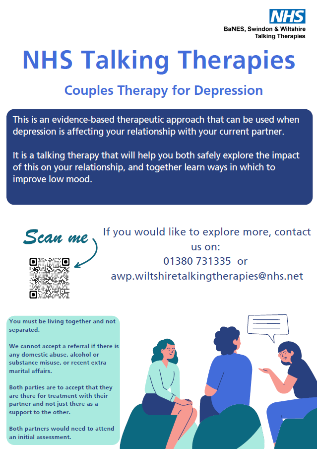 NHS talking therapies poster